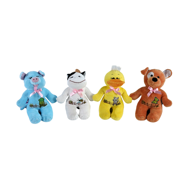 STA01424 家畜シリーズ 8。3インチ ぬいぐるみ – アヒル、子豚、子犬、子牛