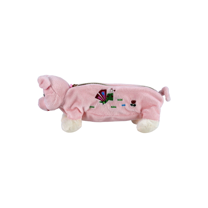 STA0986 動物ぬいぐるみ鉛筆ケースコレクション – カエル/サル/ライオン/ゾウ/豚