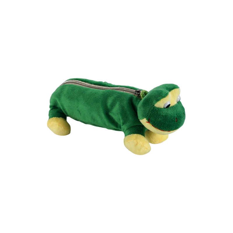 STA0986 動物ぬいぐるみ鉛筆ケースコレクション – カエル/サル/ライオン/ゾウ/豚