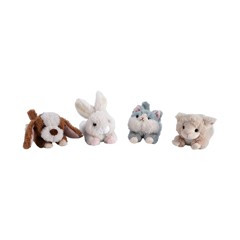STA02030 横たわるポーズソフトアニマルシリーズぬいぐるみ – 犬、猫、羊、ウサギ