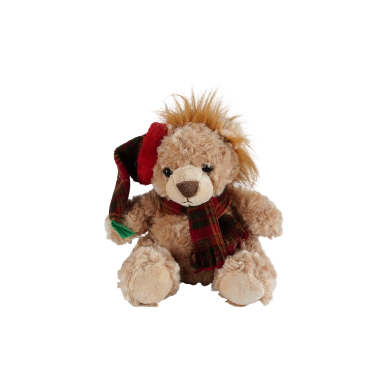 STA01314 クリスマスフォレスト動物ぬいぐるみコレクション — ライオン / ゾウ / パンダ / ヒグマ