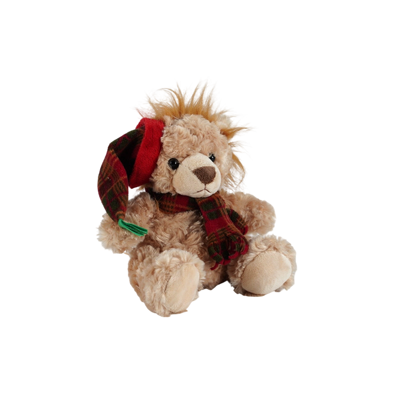 STA01314 クリスマスフォレスト動物ぬいぐるみコレクション — ライオン / ゾウ / パンダ / ヒグマ