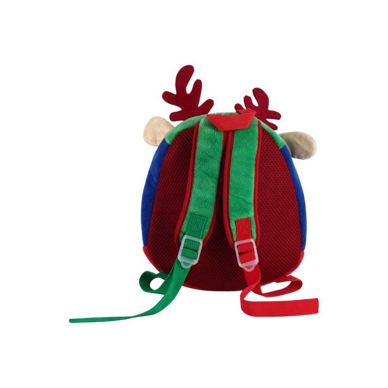 クリスマス トナカイ プリント キッズ ぬいぐるみ 生地 バックパック