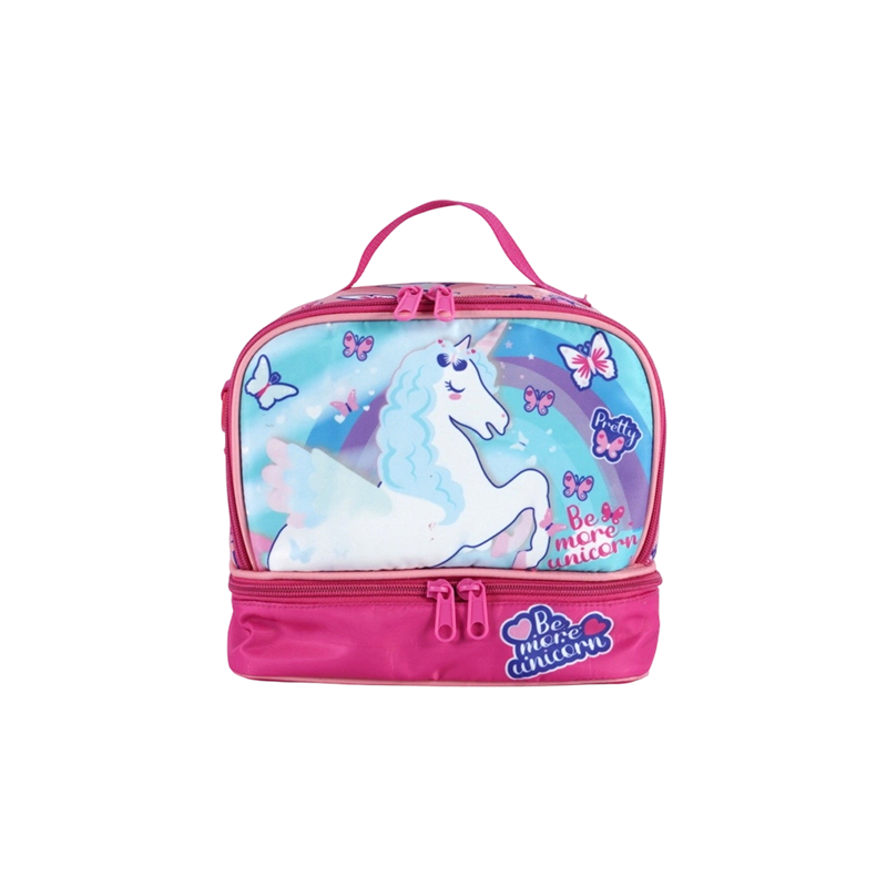 オックスフォード ファブリック ユニコーン プリント キッズ ランチバッグ