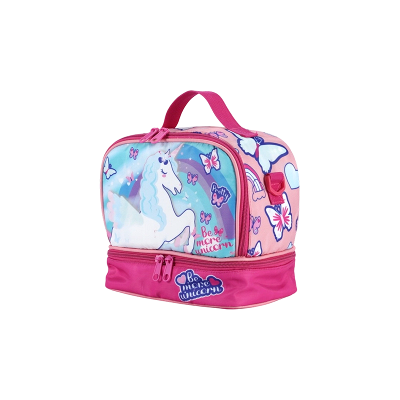 オックスフォード ファブリック ユニコーン プリント キッズ ランチバッグ
